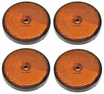 oranje reflector rond 60mm met boutgat 