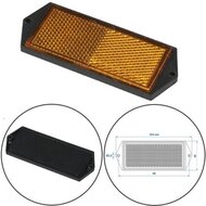 102mm x 40mm oranje / amber reflector rechthoek met&nbsp;e4&nbsp;keurmerk - reflector met schroefgaten - boutverbinding ref