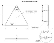 143x162mm reflector driehoek rood - rode aanhanger reflectieplaat - waarschuwing reflector - reflectoren&nbsp;horpol&nbsp;