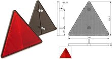 143x162mm reflector driehoek rood - rode aanhanger reflectieplaat - waarschuwing reflector - reflectoren&nbsp;horpol&amp;