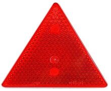 160x140mm reflector driehoek rood - driehoekreflector&nbsp;e9 keurmerk&nbsp;- reflectieplaat - waarschuwing reflector - was