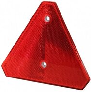 143 x 125 mm driehoek reflector rood -&nbsp;opschroefbare driehoekreflector - aanhangerreflector - reflector met boutverbindi