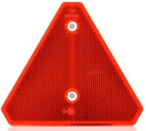 143 x 125 mm driehoek reflector rood -&nbsp;opschroefbare driehoekreflector - aanhangerreflector - reflector met boutverbindi
