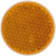 63 mm ronde oranje reflector met e20 keur - amber reflector met boutverbinding - aanhangerreflector voor de zijkant rond
