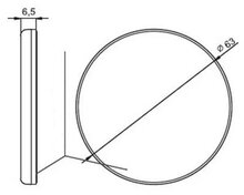 63 mm ronde oranje reflector met e20 keur - amber reflector met boutverbinding - aanhangerreflector voor de zijkant rond