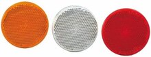 63 mm ronde rode&nbsp;reflector met e20 keur - &nbsp;reflector rood met boutverbinding - aanhangerreflector voor de achterk