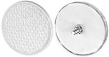 63 mm ronde witte&nbsp;reflector met e20 keur - &nbsp;reflector wit&nbsp;met boutverbinding - aanhangerreflector voor de 