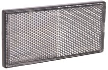 107mm x 51mm reflector langwerpig&nbsp;wit met plak montage - aanhangerreflector&nbsp;met e8&nbsp;keurmerk - reflectie vo