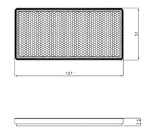 107mm x 51mm reflector langwerpig&nbsp;wit met plak montage - aanhangerreflector&nbsp;met e8&nbsp;keurmerk - reflectie vo