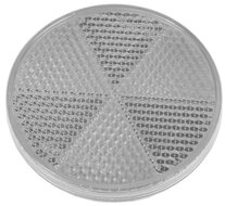 60 mm ronde witte reflector zelfklevend met e 20 keurmerk - reflector rond wit - aanhangerreflector - plakreflector