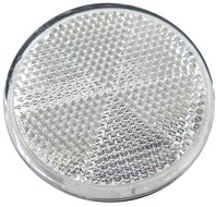 60 mm ronde witte reflector zelfklevend met e 20 keurmerk - reflector rond wit - aanhangerreflector - plakreflector