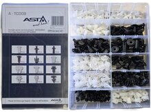 mitsubishi autoclips assortiment 370 delig - deurpaneel clips - interieurclips - bekledingclips&nbsp;- dashbordklemmen