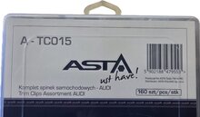 audi Interieurclip set 160 delig - autobekledingclisp&nbsp;- kunststofklemmen - trimclips - autoclips&nbsp;- drukclips