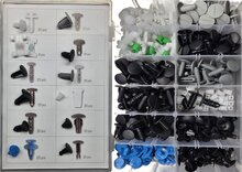 fiat autoclips assortiment 308 delig - kunstof drukkers&nbsp;- deurpaneel clips - interieurclips - trimclips