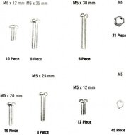 125 delige bouten en moeren assortiment met kruiskop - m5 en m6 bouten en moeren - assortimentsbakje bout en moer
