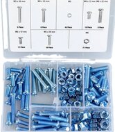 125 delige bouten en moeren assortiment met kruiskop - m5 en m6 bouten en moeren - assortimentsbakje bout en moer