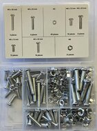 125 delige bouten en moeren assortiment met kruiskop - m5 en m6 bouten en moeren - assortimentsbakje bout en moer