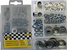140 delige maten m6 - m8 en m10&nbsp;moeren en sluitringen assortiment - borgmoer - klemring - moer - ringen - veerring