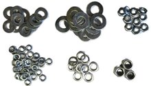 140 delige maten m6 - m8 en m10&nbsp;moeren en sluitringen assortiment - borgmoer - klemring - moer - ringen - veerring