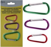 3&nbsp;stuks karabijnhaak 50 - 60 en 70 mm - musketonhaak - metalen haak - stalen haak - karabijn haken - musketon haken 