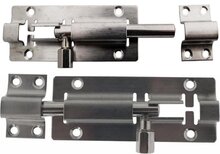 deurschuif rvs&nbsp;15 cm lang - schuif grendel 6'' - poortslot - deurslot - loopdeur slot - deursluiting&amp;#x00a