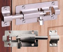 deurschuif rvs&nbsp;15 cm lang - schuif grendel 6'' - poortslot - deurslot - loopdeur slot - deursluiting&amp;#x00a