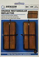 86 x 40 mm 2x oranje rechthoek&nbsp;reflector plak e4 keurmerk - plakreflector&nbsp;- reflectoren zijkant van de aanhanger