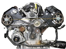 audi - vag - skoda&nbsp; 2.4 - 2.7 en 2.8 v6 blokkeerstang - nokkenas vergrendeling beugel - krukas distributiebeugel