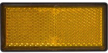 86 x 40 mm benson 2x oranje rechthoek&nbsp;reflector plak e4 keurmerk - plakreflector&nbsp;- reflectoren zijkant van de aan