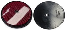 85 mm ronde rode reflector met e3 keurmerk - schroefbaar en boutbare radex reflector - aanhangerreflector rood achterkant aanha