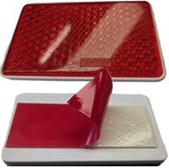 90 x 57 mm rode rechthoek reflector e20 keurmerk - up-40 wital aanhangerreflector - achterkant voertuig rechthoekige reflector 
