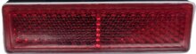 68X19 mm rode rechthoek reflector - plakreflector rood - zelfklevende reflector voor achterkant voertuig