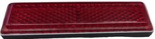 68X19 mm rode rechthoek reflector - plakreflector rood - zelfklevende reflector voor achterkant voertuig