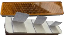 105 x 25 mm rechthoekige oranje /amber plak reflector e9 keurmerk - zelfklevende oranje reflector&nbsp;- aanhangerreflector z