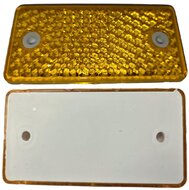 95&nbsp;x 45 mm schroefbare oranje / amber reflector e20 keurmerk - boutbare wital up-60 reflector - aanhangerreflector zijka