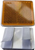47 x 38&nbsp;mm oranje / amber&nbsp;plakreflector - voertuigreflector zelfklevend - plak reflector zijkant ema