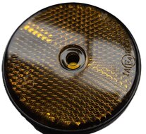60 mm oranje / amber boutverbinding reflector e4 keurmerk&nbsp;- aanhangerreflectoren zijkant&nbsp;- reflector met schroefg