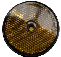 60 mm oranje / amber boutverbinding reflector e4 keurmerk&nbsp;- aanhangerreflectoren zijkant&nbsp;- reflector met schroefg
