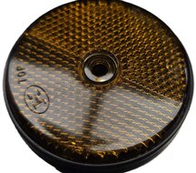 60 mm oranje / amber boutverbinding reflector e4 keurmerk&nbsp;- aanhangerreflectoren zijkant&nbsp;- reflector met schroefg