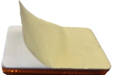 57 X 38 mm oranje / amber plak reflector met e3 keurmerk - rechthoekreflector aj.ba ct.55 - plakreflector aanhanger en voertuig