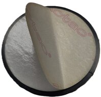 60 mm ronde oranje / amber plak reflector e3 keurmerk - ronde zelfklevende zijreflector radex - voertuigreflector