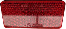 95 X 45 mm rode rechthoek plak reflector e20 keurmerk - zelfklevende&nbsp;reflector wital up-60&nbsp;rood - achterkant voer
