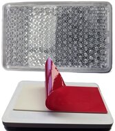 90&nbsp;x 57 mm witte rechthoek plak reflector&nbsp;e20 keurmerk&nbsp;- zelfklevende langwerpige plakreflector wital wit 
