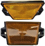 78 x 50 mm oranje / amber reflector steekverbinding / schroefverbinding&nbsp;- voertuigreflector - zijkant montage
