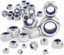 146 delige nylon moeren set - zelfborgmoeren&nbsp;- borgmoeren met nylond ring - borg moeren set m4 tot m12