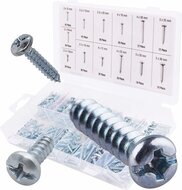 350 delige 13&nbsp;diverse parker schroeven phillips pan-head screws - metaalschroeven - houtschroeven - universeel bolkop schroef
