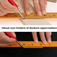 markeerpotlood inclusief puntenslijper - kraspen - timmerman potlood set - markeringspotlood - aftekenpotlood - benson