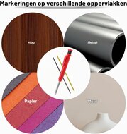 markeerpotlood inclusief puntenslijper - kraspen - timmerman potlood set - markeringspotlood - aftekenpotlood - benson