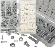 240 delige bouten en moeren set&nbsp; metrischce maten - m4&nbsp;tot m10 bout en moer - machinebouten - sluitringen