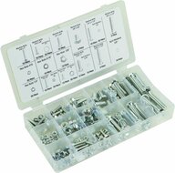 240 delige bouten en moeren set&nbsp; metrischce maten - m4&nbsp;tot m10 bout en moer - machinebouten - sluitringen